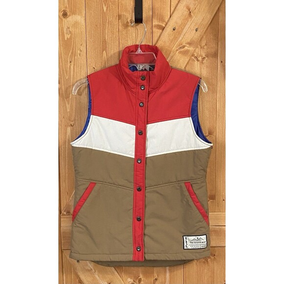 KAVU Chilliwack Vest Men’s Small Waxed Synthetic Retro Colorblock Puffer - Picture 1 of 11